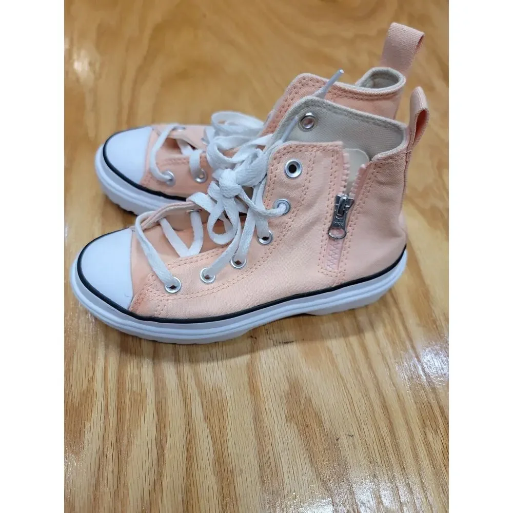 Converse Chuck Lugged Lift Hi Platform Sneaker Coral Canvas Youth A03968C S64